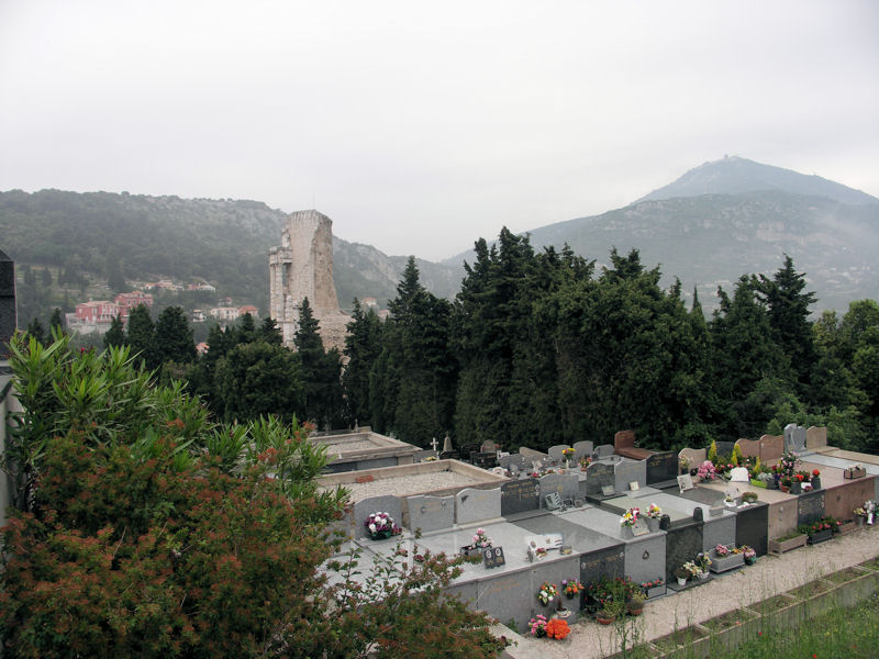  Les trophee des alpes and cemetery