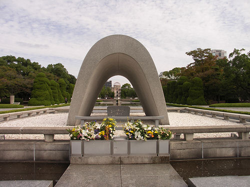 Japan peace memorial with view to a bomb dome